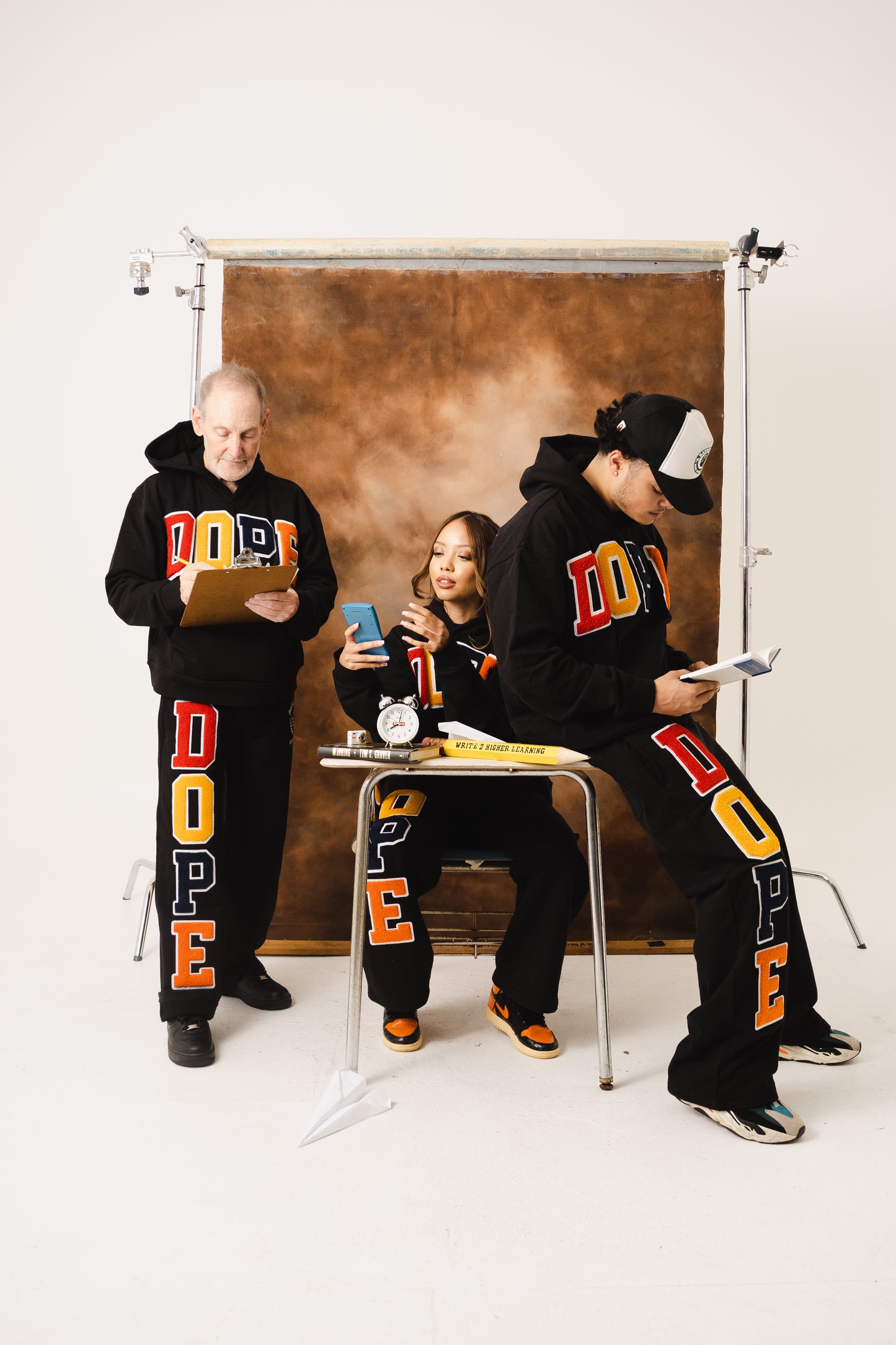 "Black" Dope Sole University Chenille Set