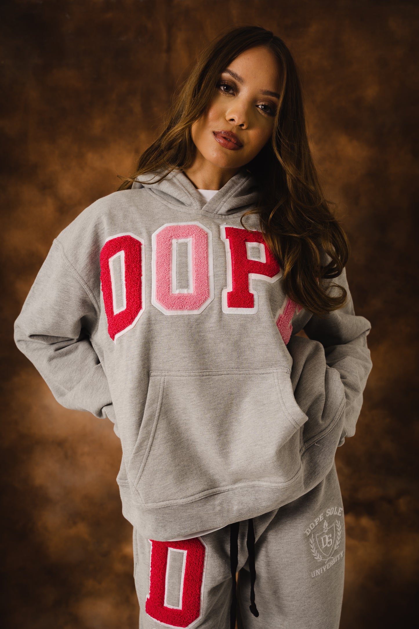 Heather Grey “Pink” DSU Hoodie