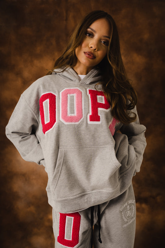 Heather Grey “Pink” DSU Hoodie