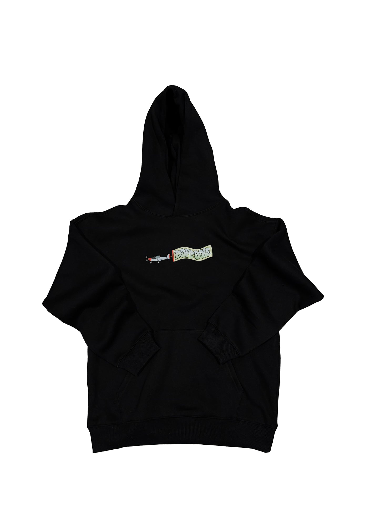" PLANE " Logo Hoodie - Jet Black