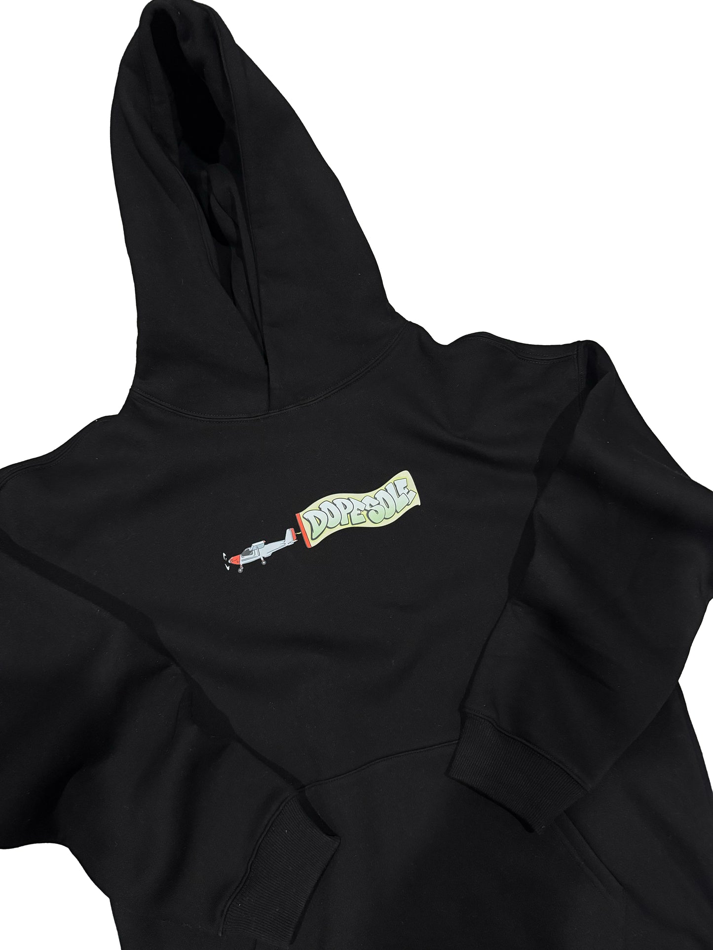 " PLANE " Logo Hoodie - Jet Black